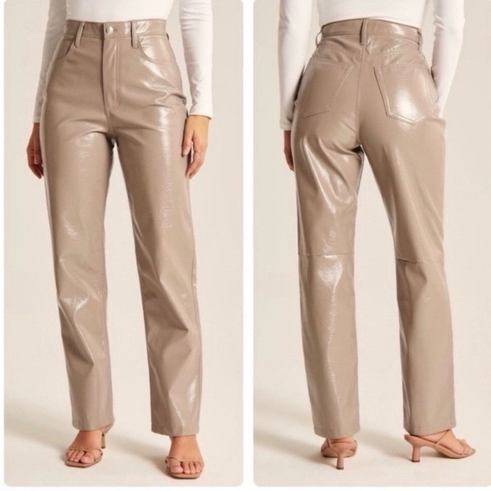 Abercrombie & Fitch Women's Taupe Straight Leg Pants